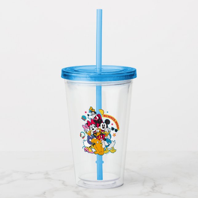 Mickey & Friends | Summer Mode Fun Acrylic Tumbler (Front)