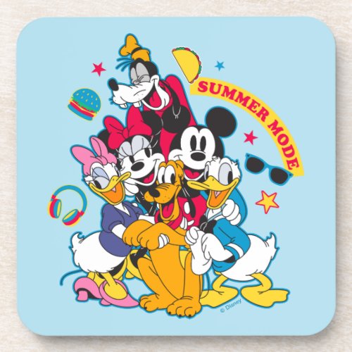 Mickey  Friends  Summer Mode Fun Beverage Coaster