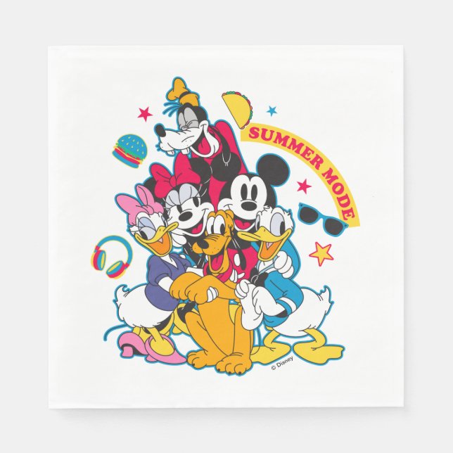 Mickey & Friends | Summer Mode Fun Napkins (Front)