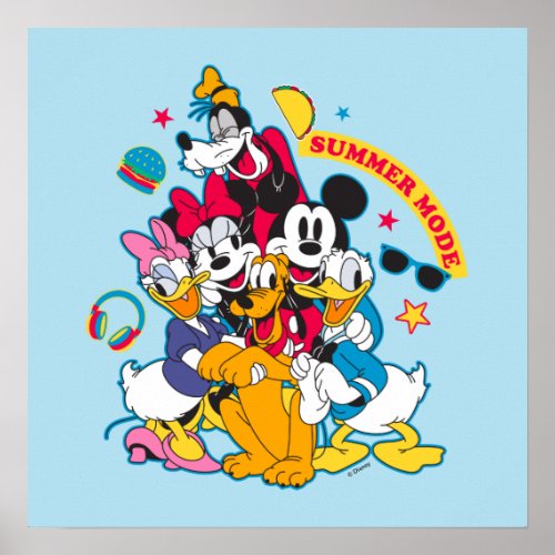 Mickey  Friends  Summer Mode Fun Poster