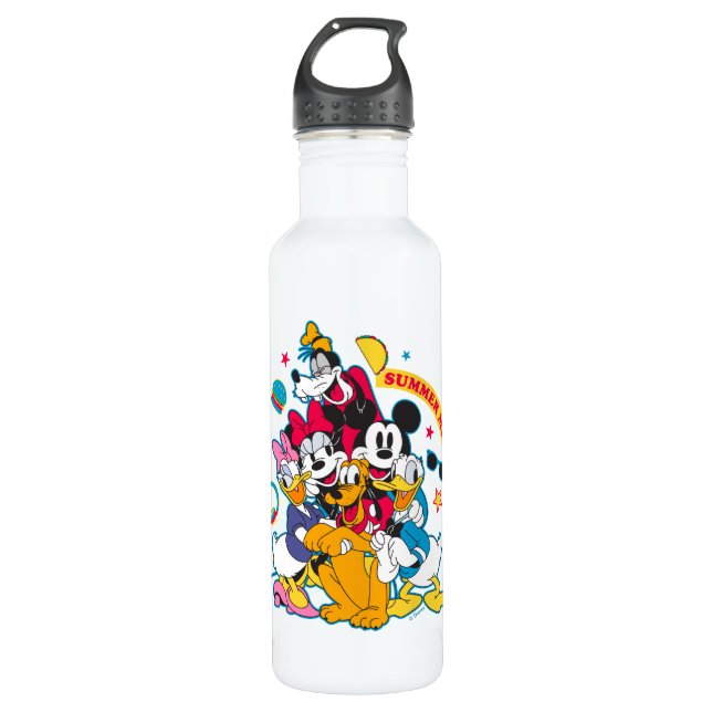 Mickey & Friends | Summer Mode Fun Stainless Steel Water Bottle (Front)
