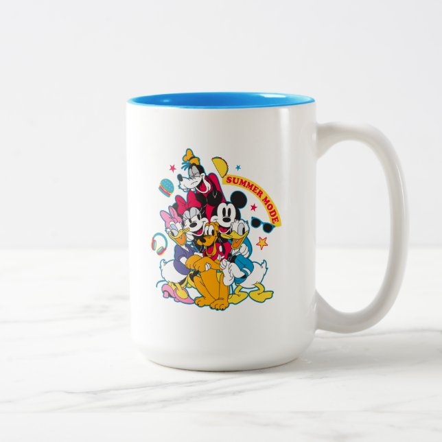 Mickey & Friends | Summer Mode Fun Two-Tone Coffee Mug (Right)