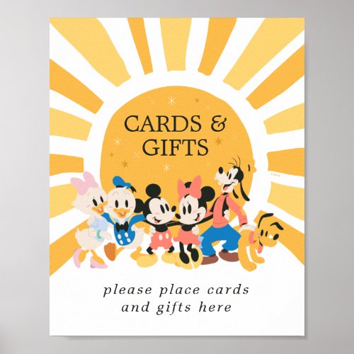 Mickey  Friends Sunshine Baby Cards  Gifts Poster