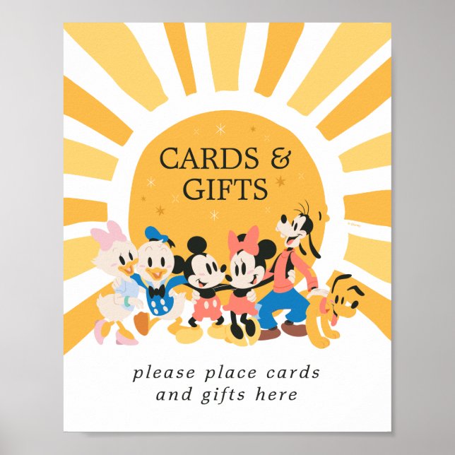 Mickey & Friends Sunshine Baby Cards & Gifts Poster (Front)