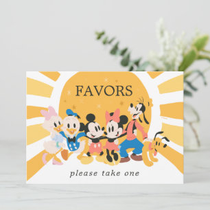 Mickey & Friends Sunshine Baby Shower Favors Invitation
