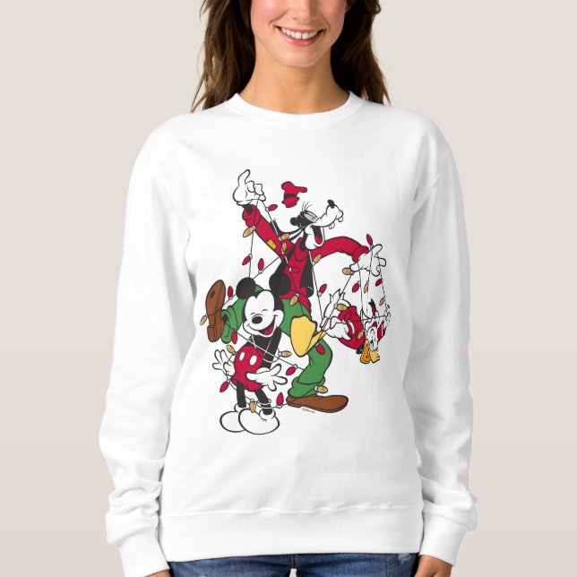 Mickey & Friends Tangled Lights Sweatshirt (Front)