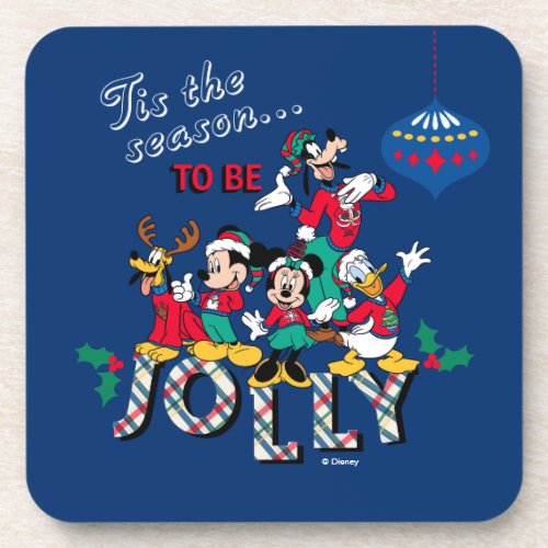 Mickey  Friends  Tis the Season to be Jolly Beverage Coaster