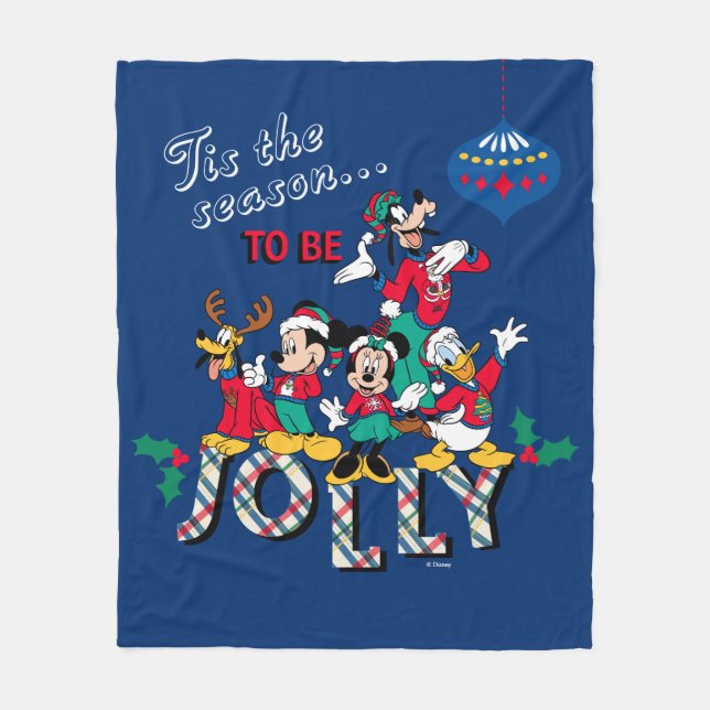 Mickey & Friends | Tis the Season to be Jolly Fleece Blanket (Front)