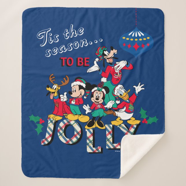 Mickey & Friends | Tis the Season to be Jolly Sherpa Blanket (Front)