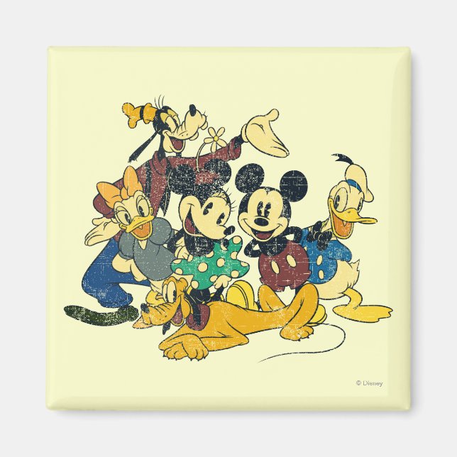 Mickey & Friends | Vintage Hug Magnet (Front)