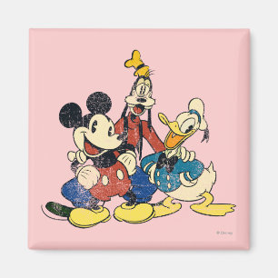 Mickey & Friends Vintage Mickey, Goofy, Donald Magnet