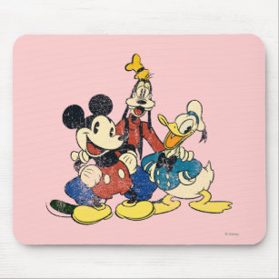 Mickey & Friends   Vintage Mickey, Goofy, Donald Mouse Pad