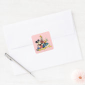 Mickey & Friends | Vintage Mickey, Goofy, Donald Square Sticker (Envelope)