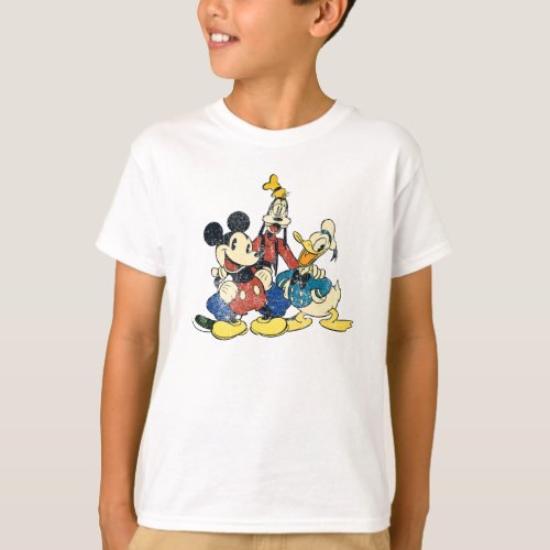 Mickey  Friends  Vintage Mickey Goofy Donald T_Shirt