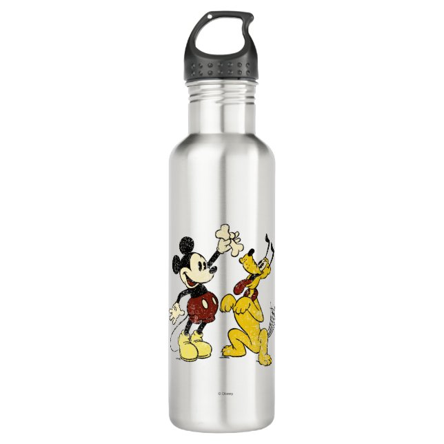 Mickey & Friends | Vintage Mickey & Pluto Water Bottle (Front)