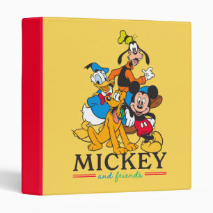 Mickey & Friends Vintage Squad Graphic 3 Ring Binder