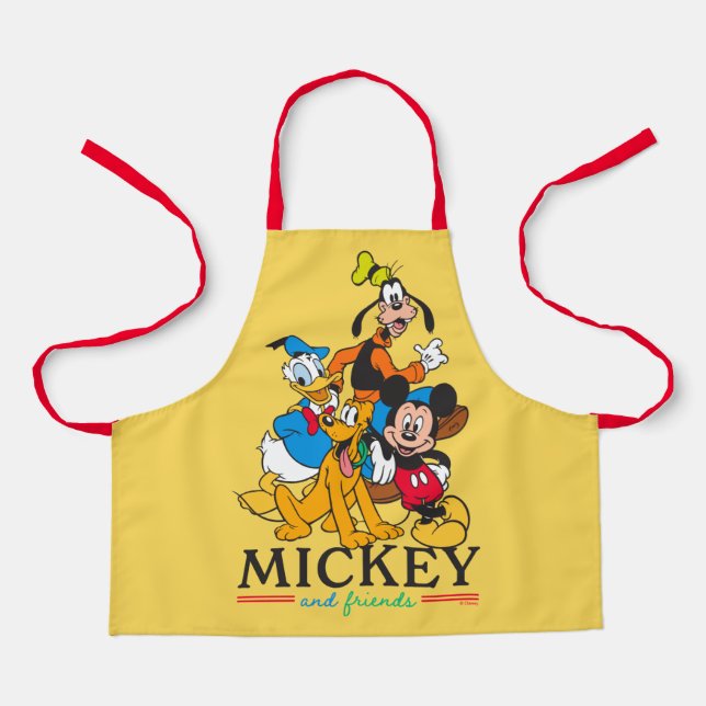 Mickey & Friends Vintage Squad Graphic Apron (Front)