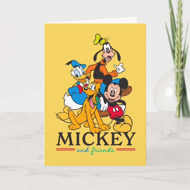Mickey & Friends Vintage Squad Graphic Card (Front)