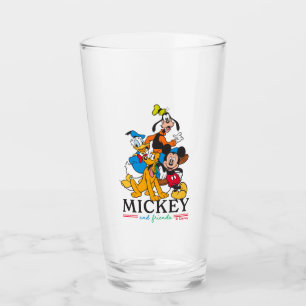 Mickey & Friends Vintage Squad Graphic Glass
