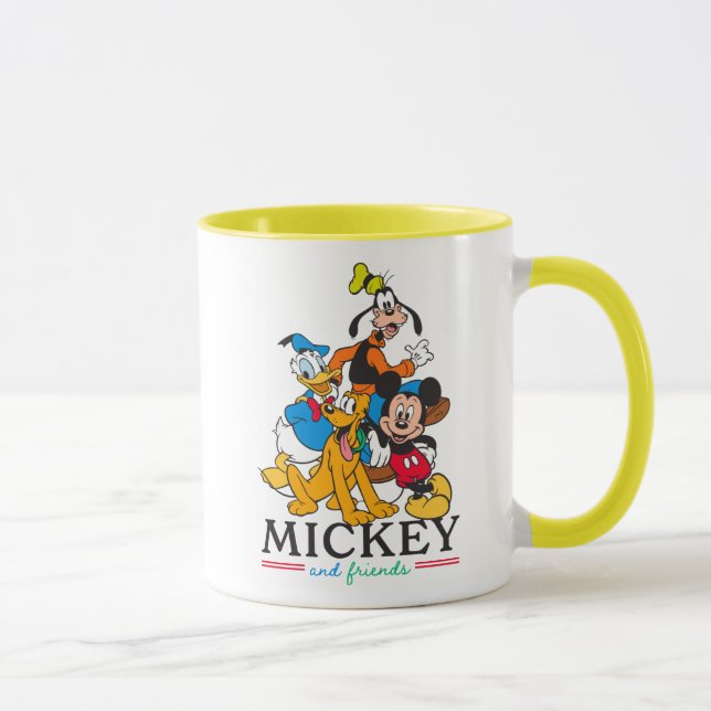 Mickey & Friends Vintage Squad Graphic Mug (Right)