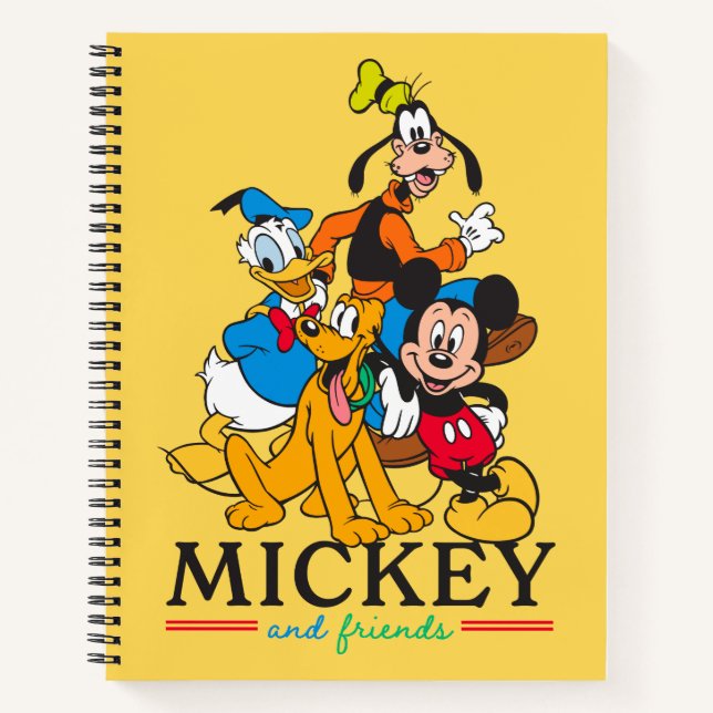Mickey & Friends Vintage Squad Graphic Notebook (Front)