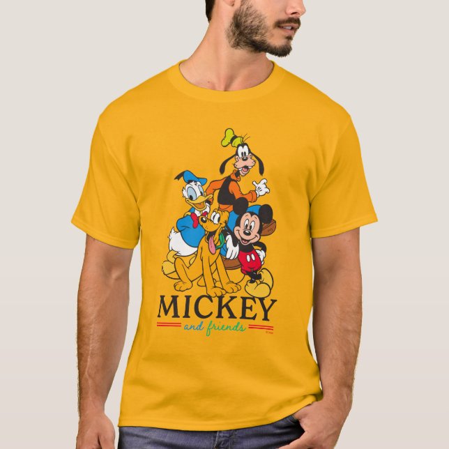 Mickey & Friends Vintage Squad Graphic T-Shirt (Front)