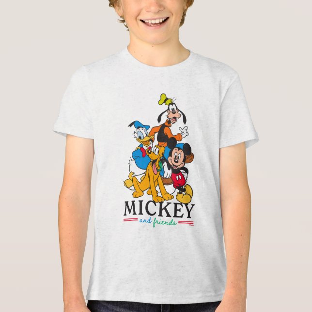 Mickey & Friends Vintage Squad Graphic Tri-Blend Shirt (Front)