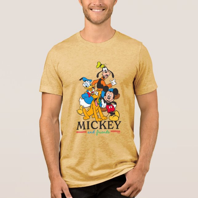 Mickey & Friends Vintage Squad Graphic Tri-Blend Shirt (Front)