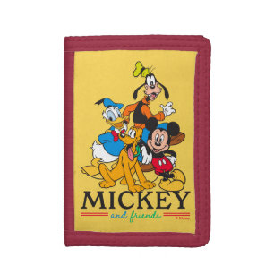 Mickey & Friends Vintage Squad Graphic Tri-fold Wallet