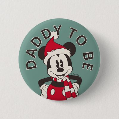 Mickey &amp; Friends Winter Baby Shower Button