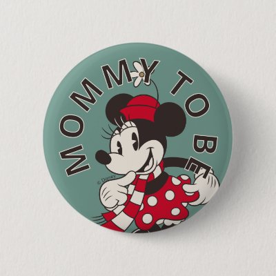 Mickey &amp; Friends Winter Baby Shower Button