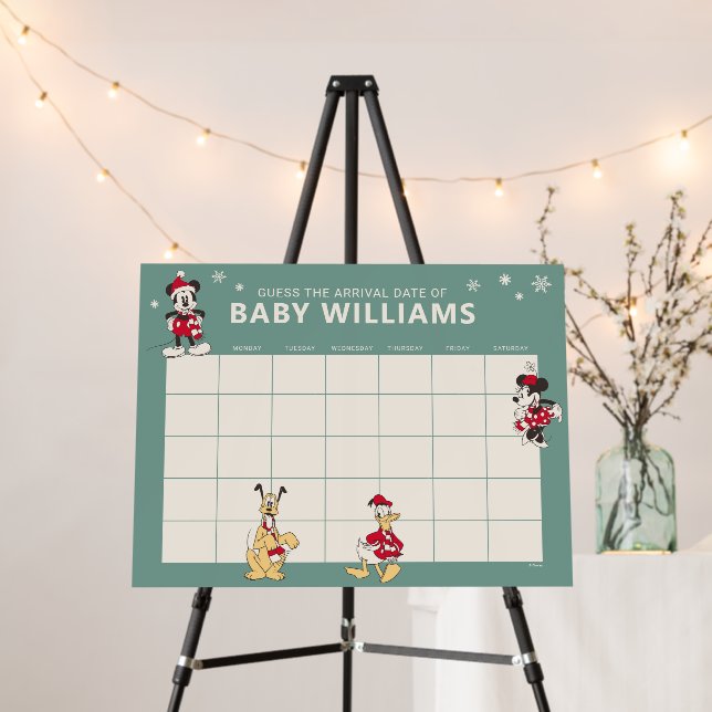 Mickey & Friends Winter Baby Shower Foam Board (In Situ (Stand))