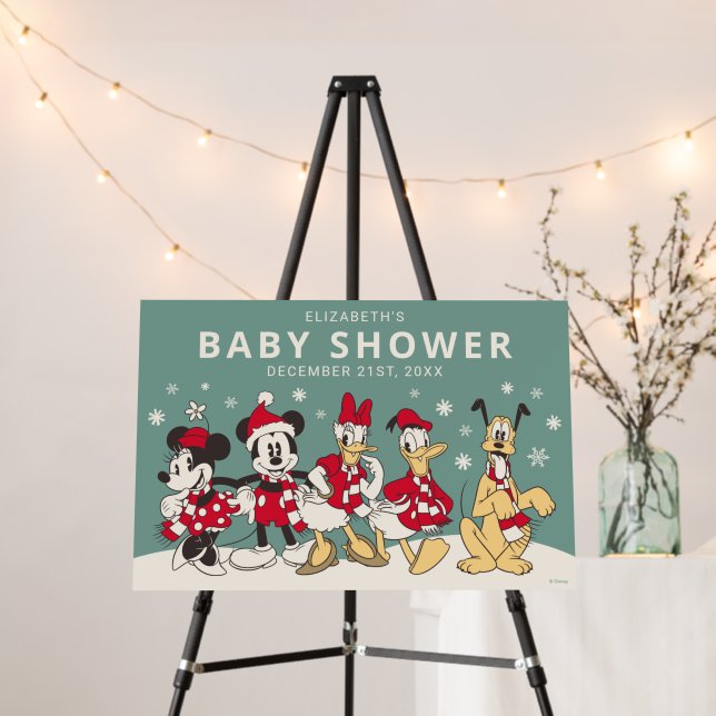 Mickey & Friends Winter Baby Shower Foam Board (In Situ (Stand))