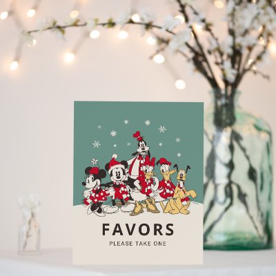 Mickey &amp; Friends Winter Baby Shower Foam Board