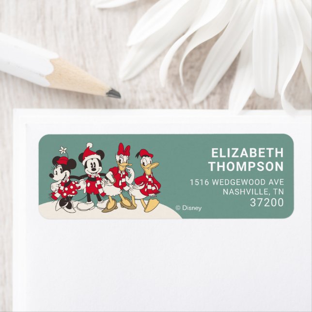 Mickey & Friends Winter Baby Shower Label (Insitu)