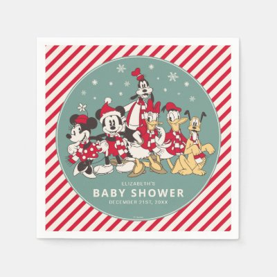 Mickey &amp; Friends Winter Baby Shower Napkins