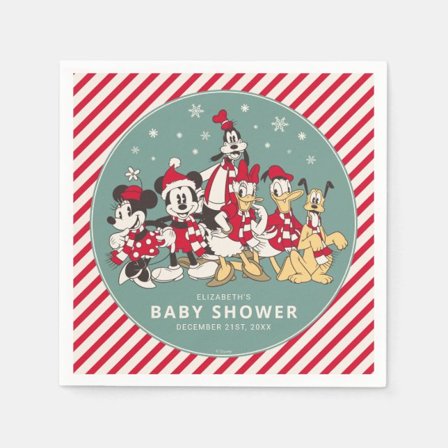 Mickey & Friends Winter Baby Shower Napkins (Front)