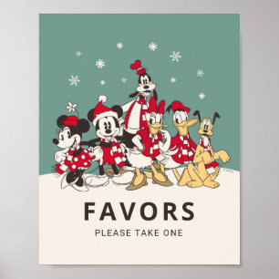 Mickey & Friends Winter Baby Shower Poster