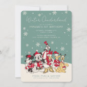 Mickey & Friends Winter Onederland 1st Birthday Invitation | Zazzle