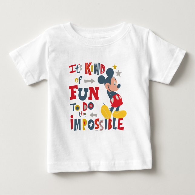 Mickey | Fun To Do The Impossible Baby T-Shirt (Front)