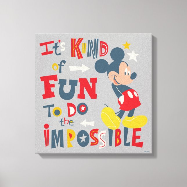 Mickey | Fun To Do The Impossible Canvas Print (Front)