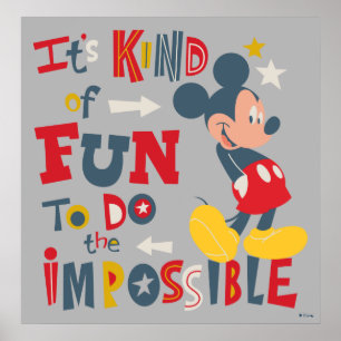 Mickey   Fun To Do The Impossible Poster