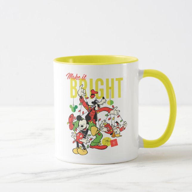 Mickey, Goofy, Donald | Make it Bright Mug (Right)