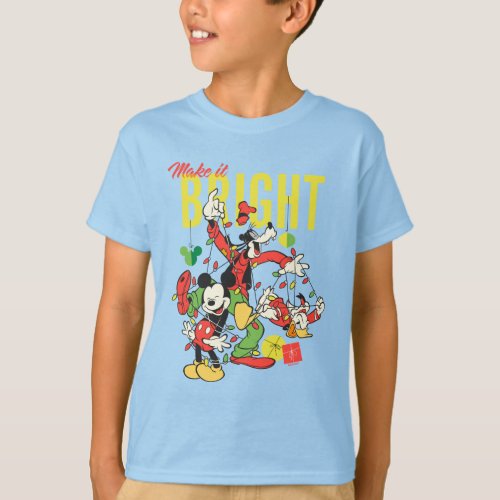 Mickey Goofy Donald  Make it Bright T_Shirt