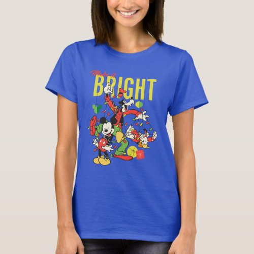 Mickey Goofy Donald  Make it Bright T_Shirt