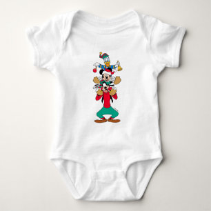 Mickey, Goofy & Donald Ready for Christmas Baby Bodysuit