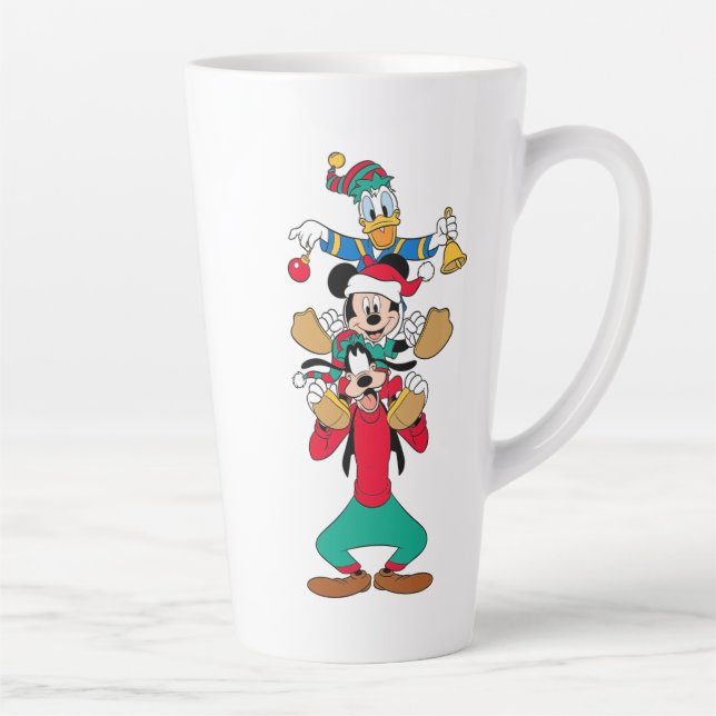 Mickey, Goofy & Donald | Ready for Christmas Latte Mug (Right)