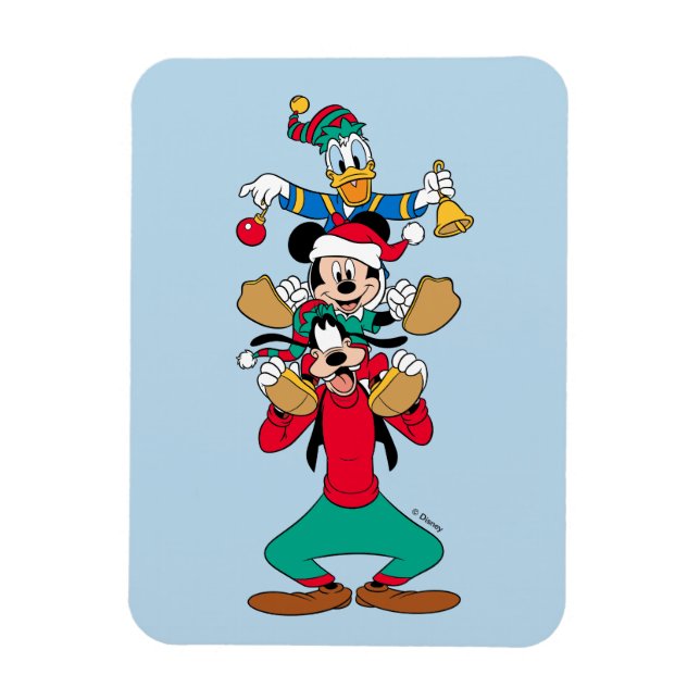 Mickey, Goofy & Donald | Ready for Christmas Magnet (Vertical)