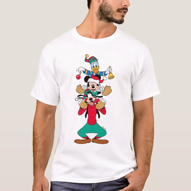 Mickey, Goofy & Donald | Ready for Christmas T-Shirt (Front)