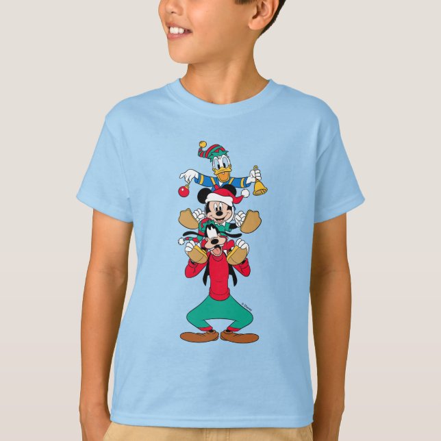 Mickey, Goofy & Donald | Ready for Christmas T-Shirt (Front)